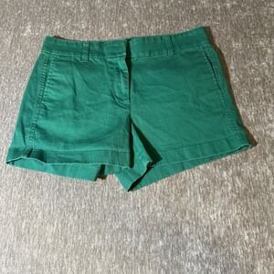 J.Crew Chino Shorts Women's 4‎ Green Cotton Casual preppy sporty